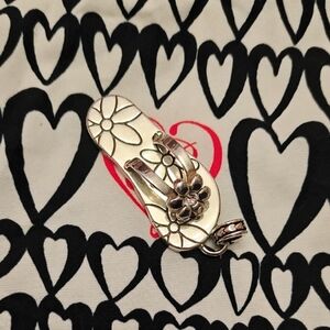 Brighton Silver Flip Flop Sandal Charm